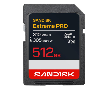 Karta pamięci Sandisk 512GB SDXC Extreme PRO UHS-II V90 310/305 MB/s
